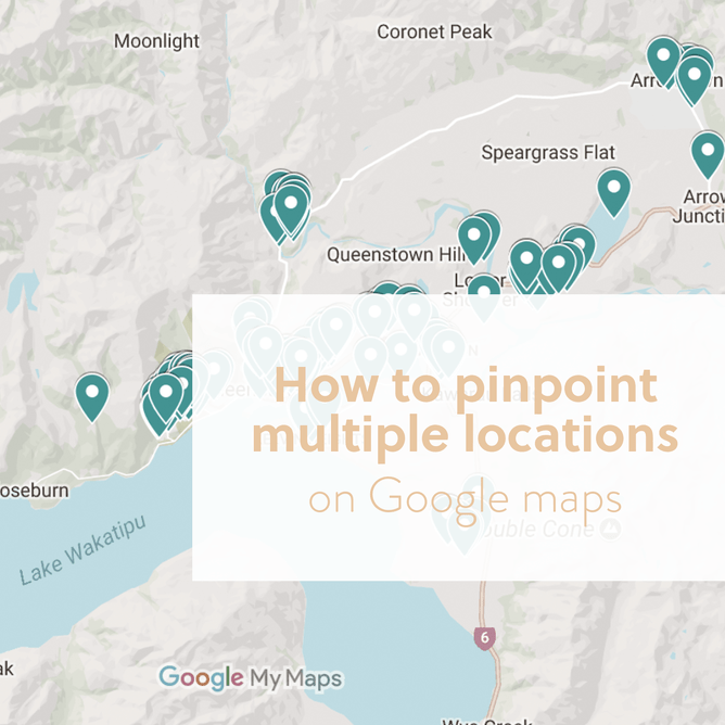 how to pin point multiple locations on google maps repeatable